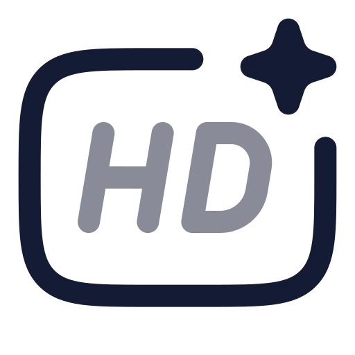 Ai Hd Resolution Icon in Twotone Rounded style