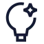 Aiidea icon with stroke sharp style