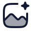 Aiimage icon with duotone rounded style