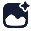 Aiimage icon with solid rounded style