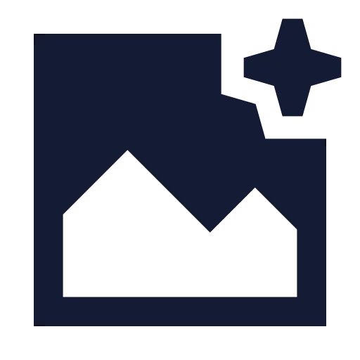 Ai Image 01 Icon in Solid Sharp style
