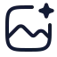 Aiimage icon with stroke rounded style