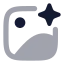 Aiimage icon with bulk rounded style