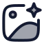 Aiimage icon with duotone rounded style