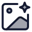 Aiimage icon with duotone standard style