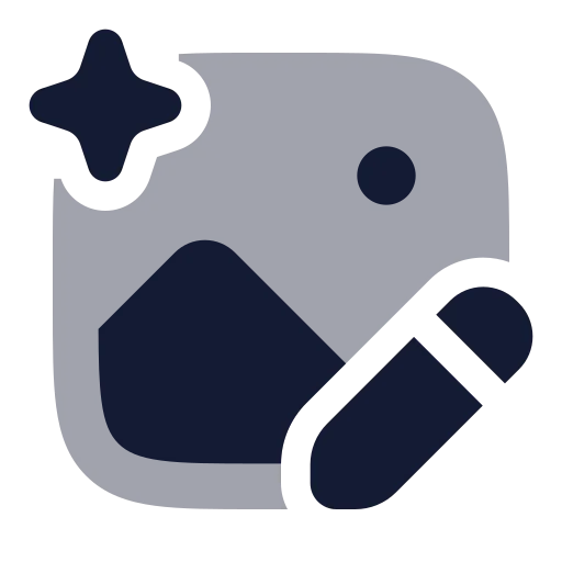 Ai Image Edit Icon in Bulk Rounded style