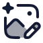 Aiimageedit icon with duotone rounded style