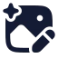 Aiimageedit icon with solid rounded style