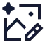 Aiimageedit icon with stroke sharp style