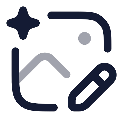 Ai Image Edit Icon in Twotone Rounded style