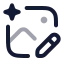 Aiimageedit icon with twotone rounded style