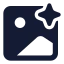 Aiimage icon with solid standard style