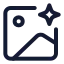 Aiimage icon with stroke standard style