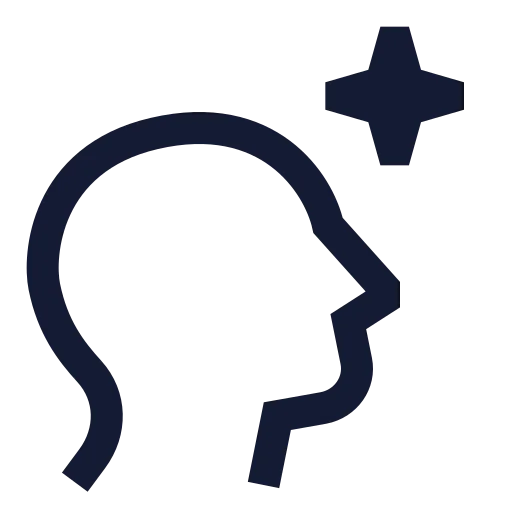 Ai Imagine Icon in Stroke Sharp style