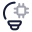 Aiinnovation icon with twotone rounded style