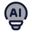 Aiinnovation icon with duotone rounded style