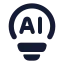 Aiinnovation icon with solid rounded style