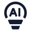 Aiinnovation icon with solid sharp style