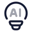 Aiinnovation icon with twotone rounded style