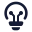 Aiinnovation icon with solid rounded style