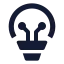 Aiinnovation icon with solid sharp style