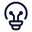 Aiinnovation icon with stroke rounded style