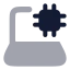 Ailaptop icon with bulk rounded style
