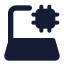 Ailaptop icon with solid standard style