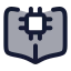 Ailearning icon with duotone rounded style