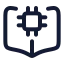 Ailearning icon with stroke rounded style