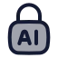 Ailock icon with duotone rounded style