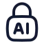 Ailock icon with stroke rounded style