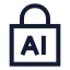 Ailock icon with stroke sharp style