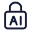 Ailock icon with stroke standard style