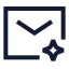Aimail icon with stroke sharp style