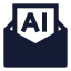 Aimail icon with solid sharp style