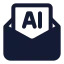 Aimail icon with solid standard style