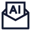 Aimail icon with stroke sharp style