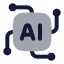 Ainetwork icon with bulk rounded style
