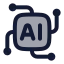 Ainetwork icon with duotone rounded style
