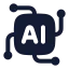 Ainetwork icon with solid rounded style