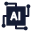 Ainetwork icon with solid sharp style