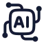 Ainetwork icon with stroke rounded style