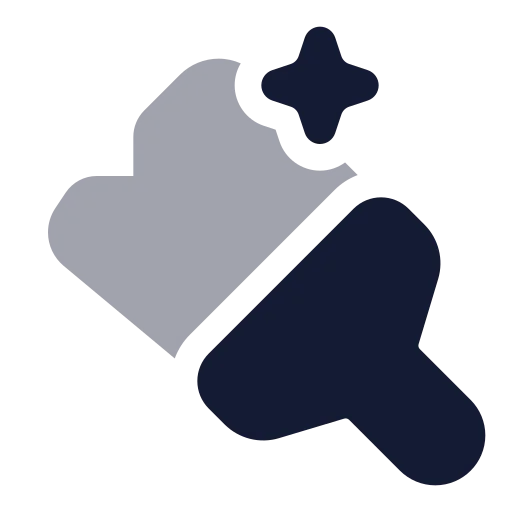 Ai Paintbrush Icon in Bulk Rounded style