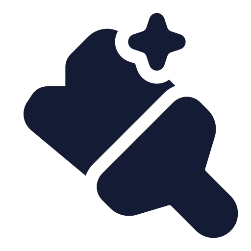Ai Paintbrush Icon in Solid Rounded style