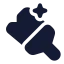 Aipaintbrush icon with solid rounded style