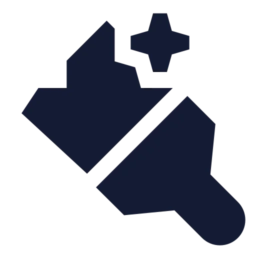 Ai Paintbrush Icon in Solid Sharp style
