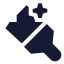 Aipaintbrush icon with solid sharp style