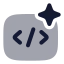 Aiprogramming icon with bulk rounded style