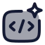 Aiprogramming icon with duotone rounded style